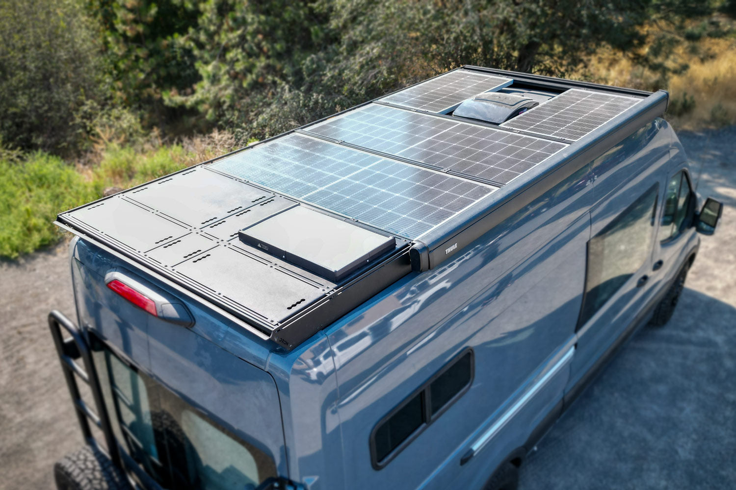 Solar Panels mounted on Van