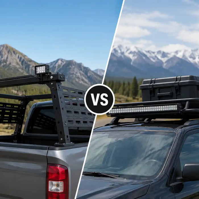 bed rack vs roof rack image