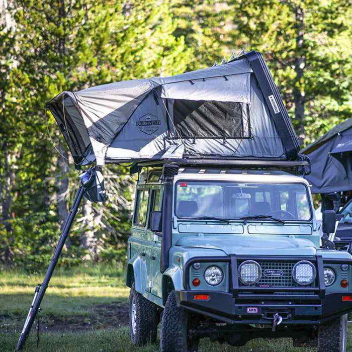 roof top tent mounted on a jeep