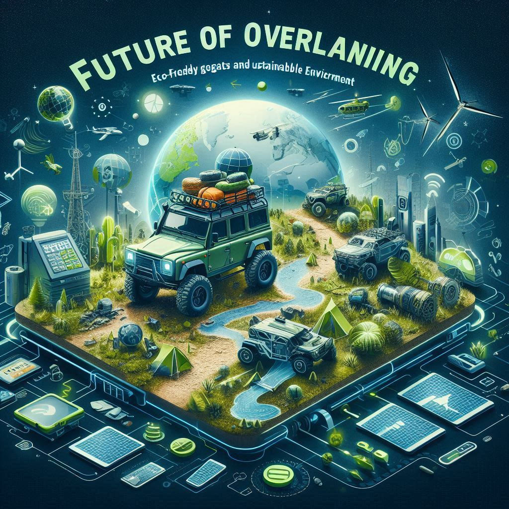 image of future of overlanding, shows cutting edge tech, and sustainable env.