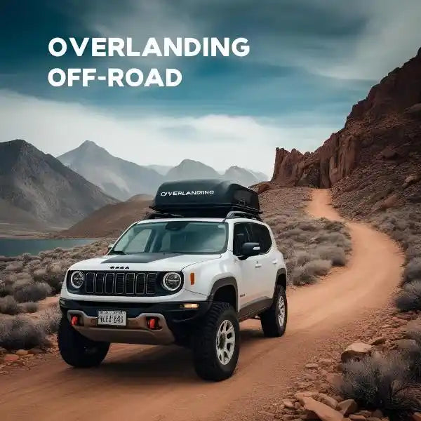overlanding jeep on trail