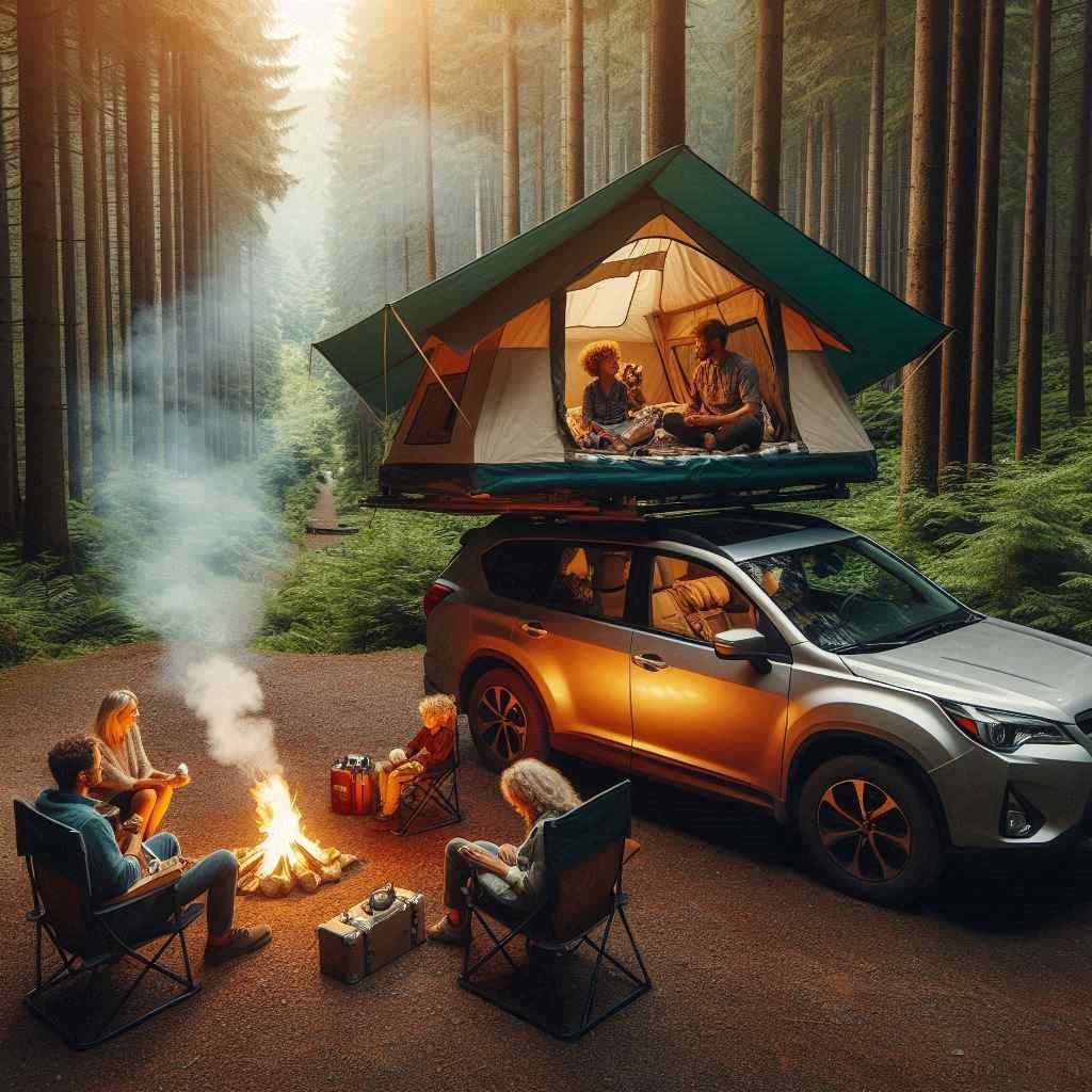 Roof Top Tent for Famly of 5 enjoying camping together