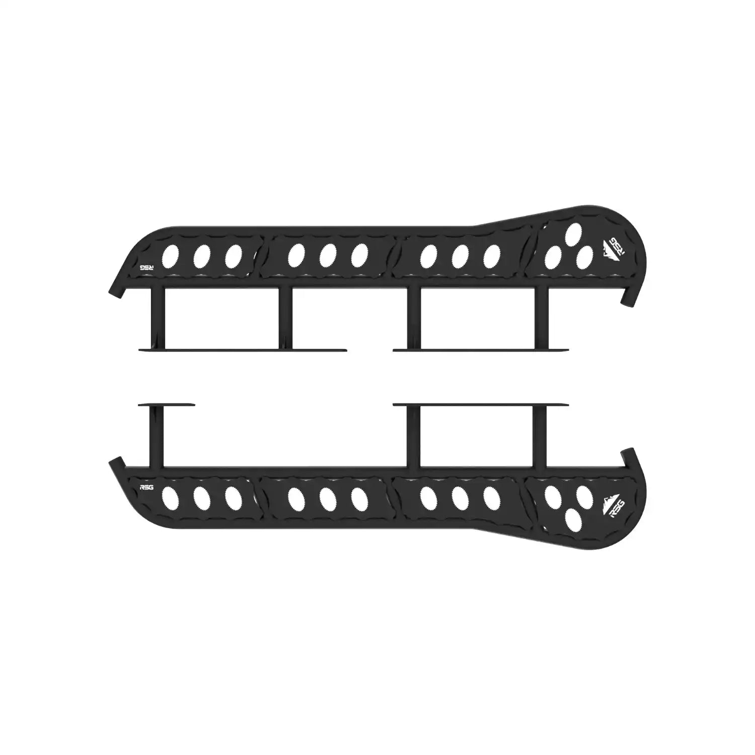 Top view of 4runner rock sliders in white background