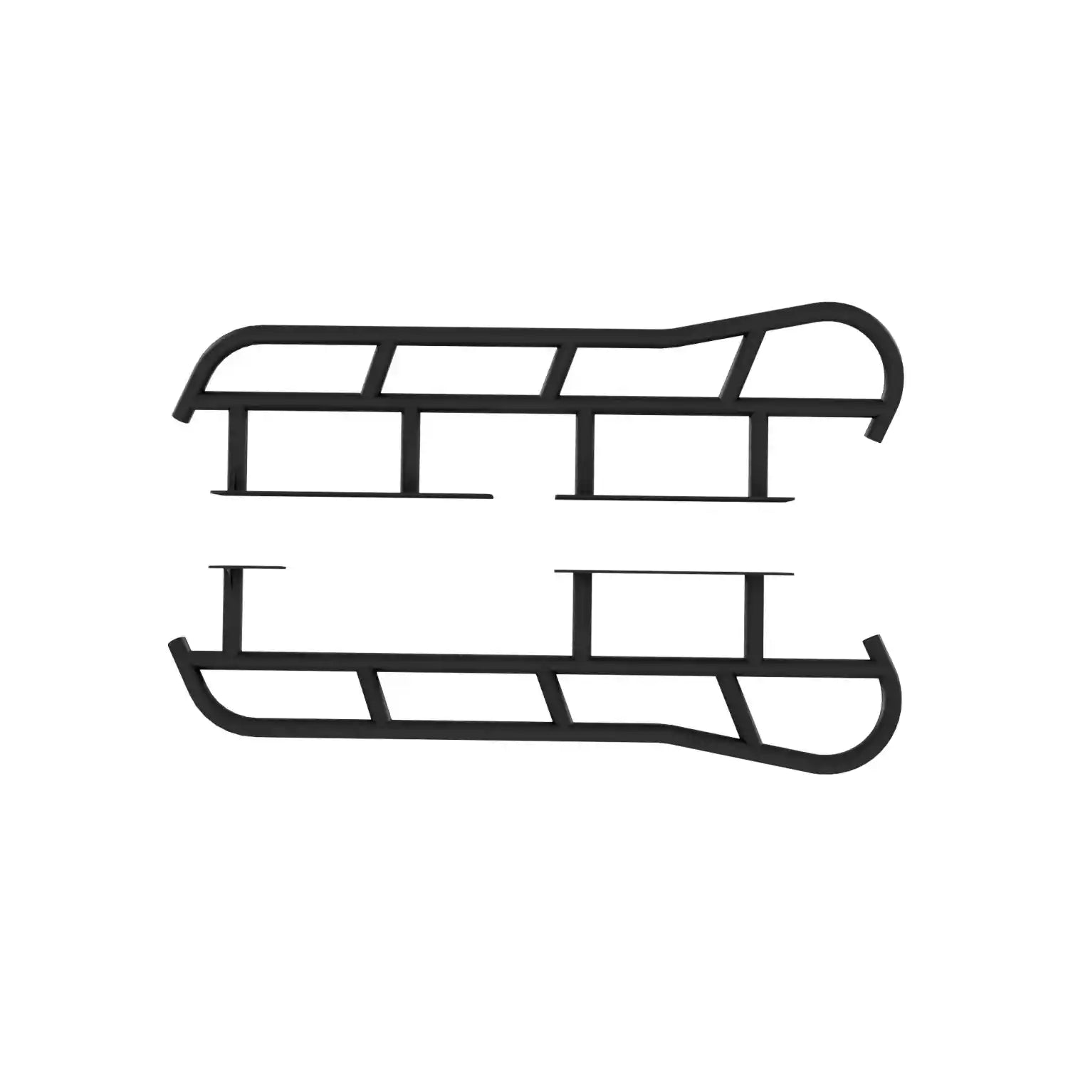 top view of the rock sliders in white background