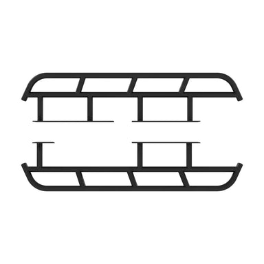 top view of the rock sliders in white background