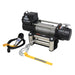 Superwinch TS 9500 winch with cable and hook on a white background
