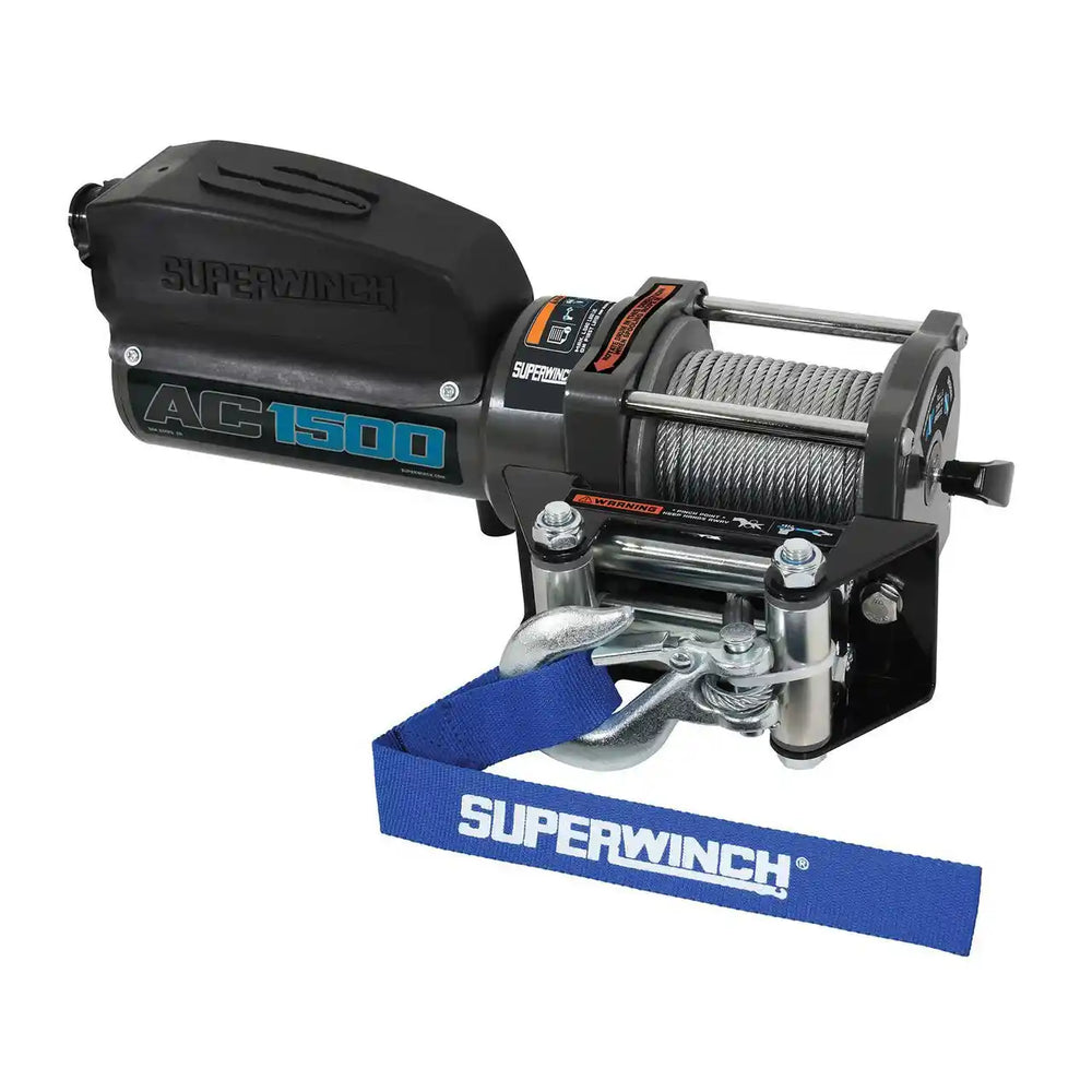 Superwinch AC 1500 1500lb 120V AC Hoist in black and gray finish