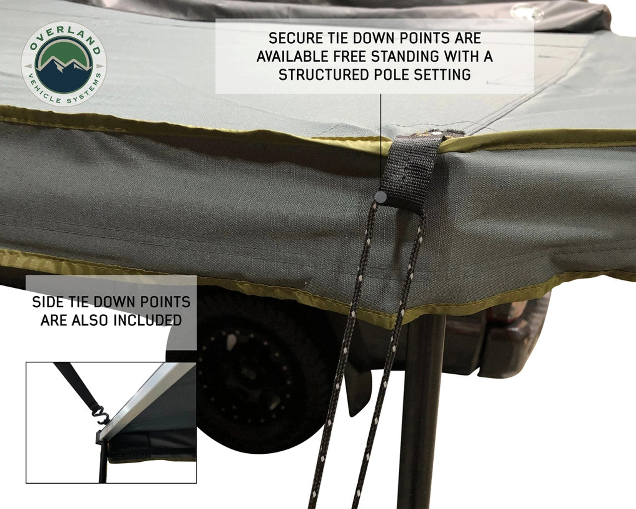 Overland Vehicle Systems Nomadic LT 270 Awning & Wall 1, 2 With Mounting Brackets