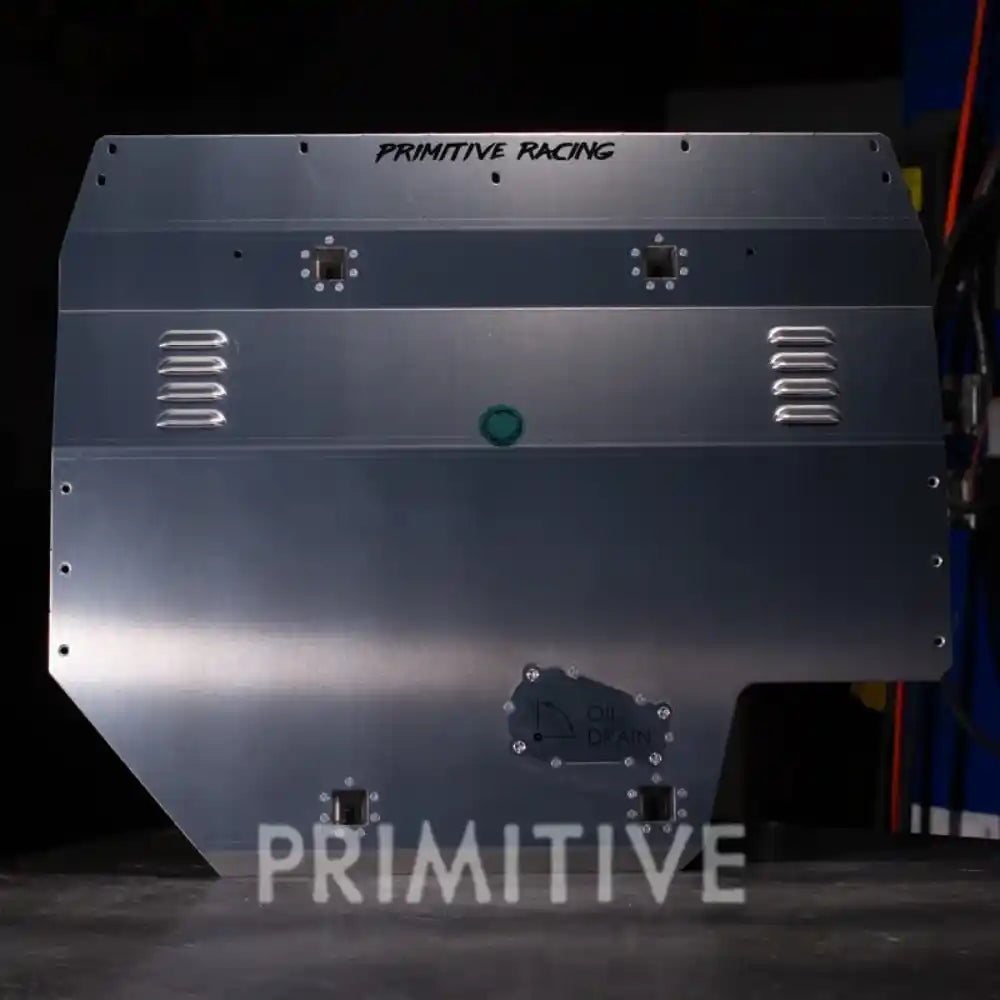 Display image of Engine Skid plate by Primitive Racing on a dark background