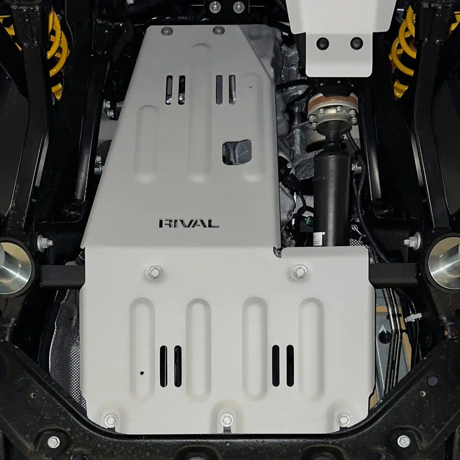 Mounted engine transmission skid plate on Ineos