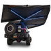 Black ONYX 270 awning attached to a vehicle on a white background