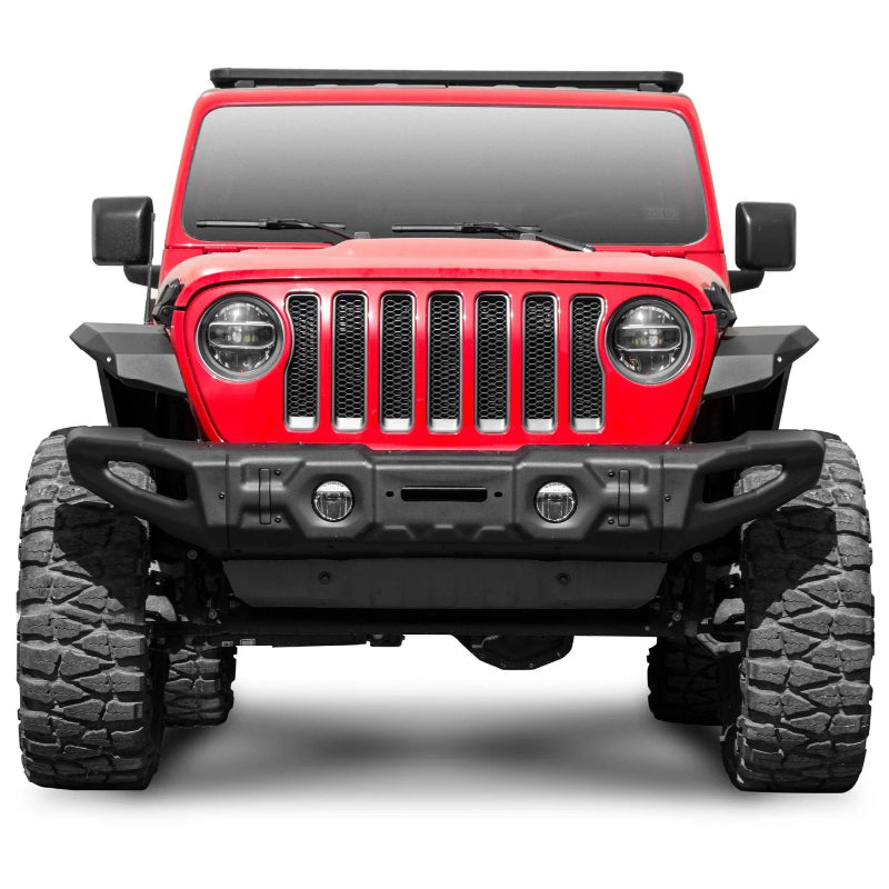 Rival 4x4 Jeep Wrangler and Gladiator Modular Stamped Steel Full-Width Front Bumper