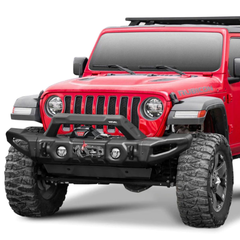 Rival 4x4 Jeep Wrangler and Gladiator Full Set Front Modular Stamped Steel Full-Width Bumper