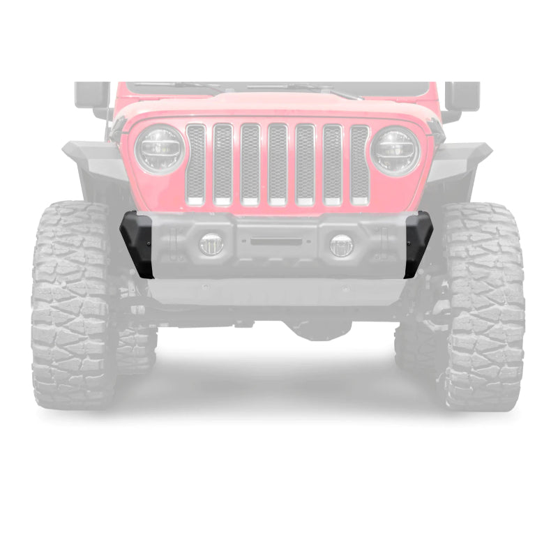 Rival 4x4 Jeep Wrangler JL JK and Gladiator JT Stubby End Caps for Modular Stamped Steel Front Bumper