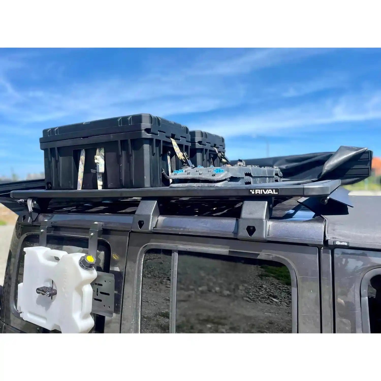 luggage on top of the Rival Roof Rack