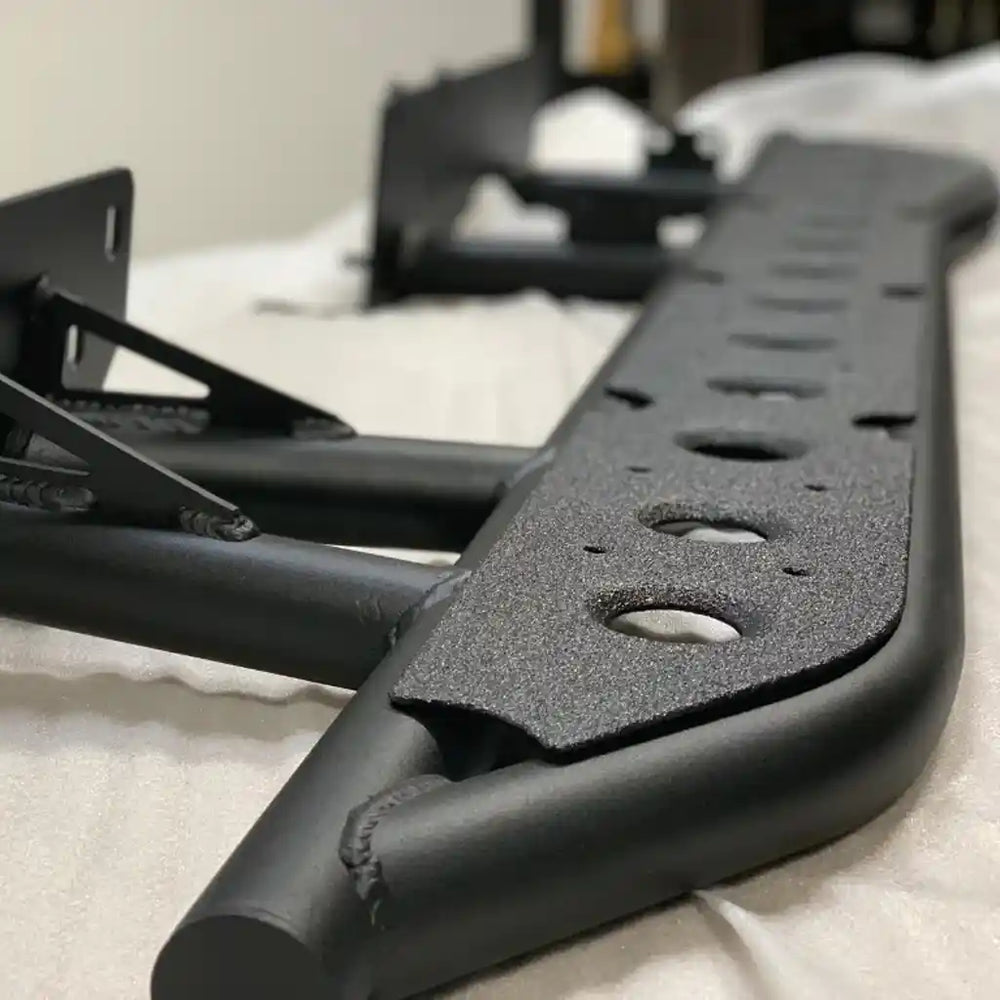 close up view of the rock sliders build on table