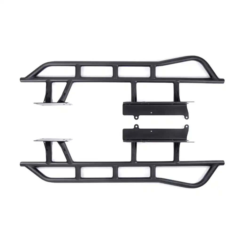 top view of the rock sliders in white background