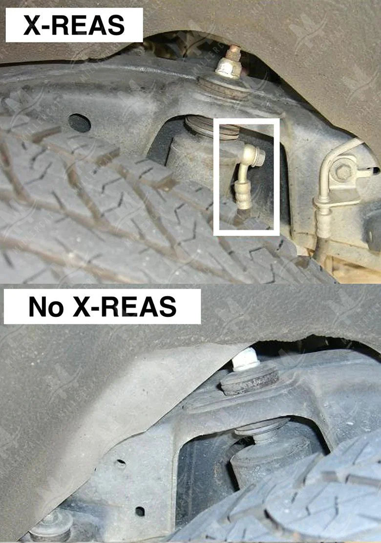 A close-up of the installation process for the Millercat catalytic converter shield, showing the tamper-proof screws being fastened