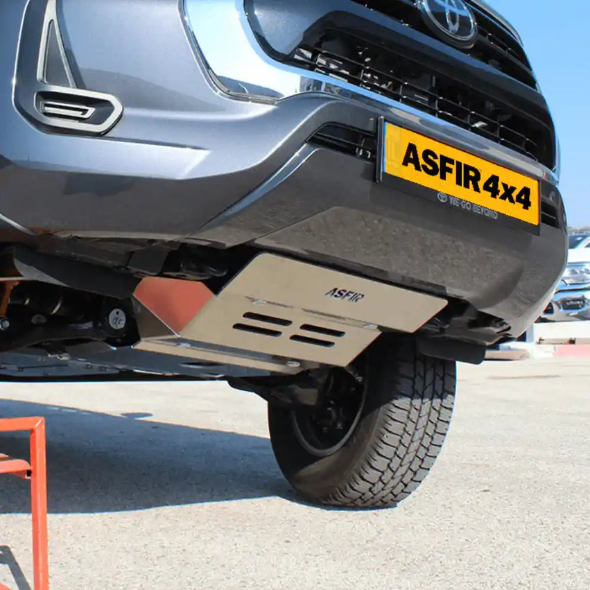 Asfir 4x4 Toyota Hilux Front Skid Plate Installed View