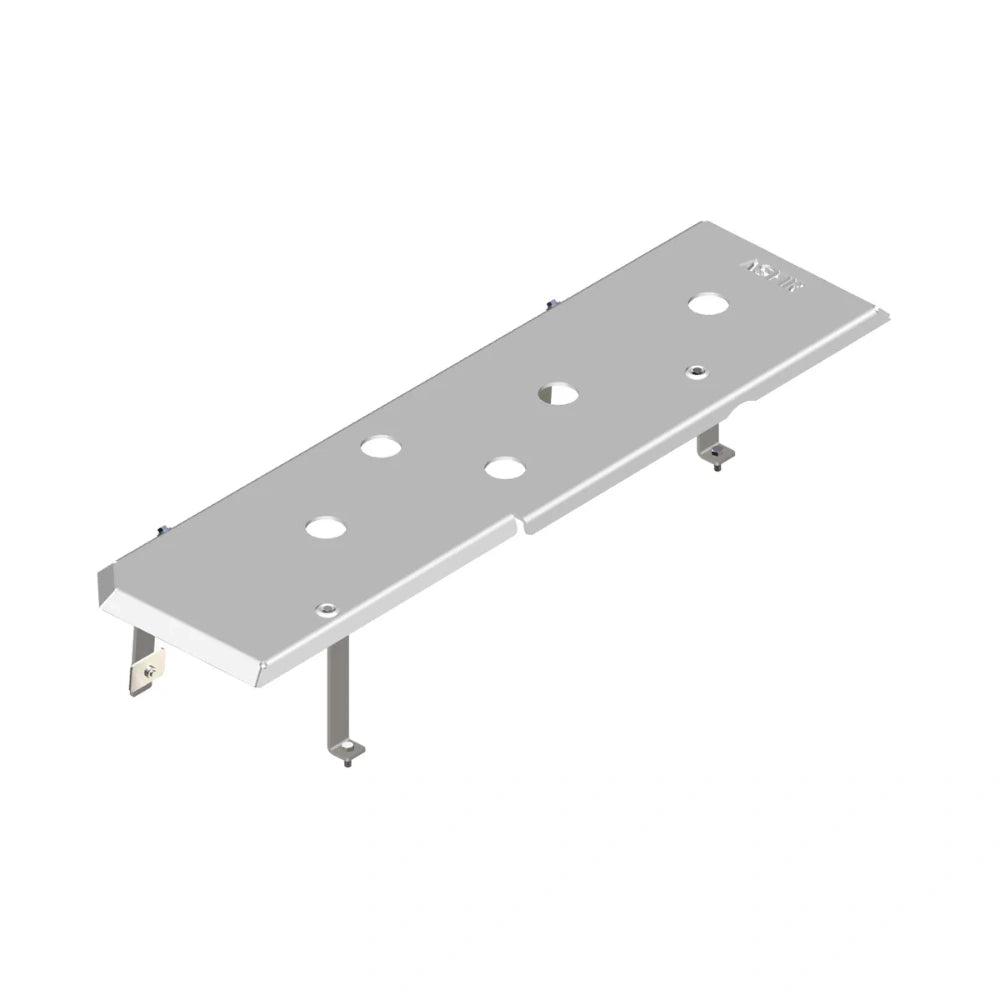skid plate with multiple holes on a white background
