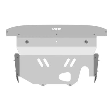 Display image of front skid plate with 'ASFIR' branding on a white background