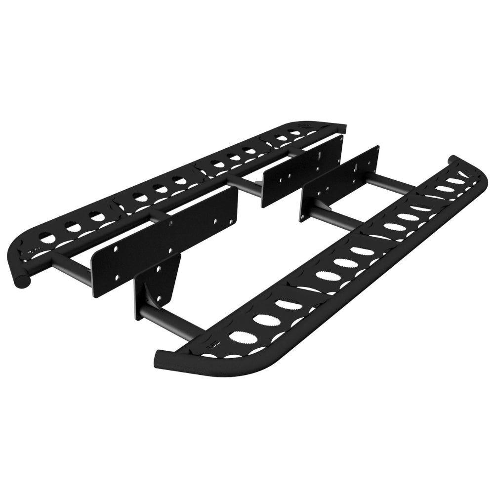 No Kick out with top grip plate flat rock sliders on white background