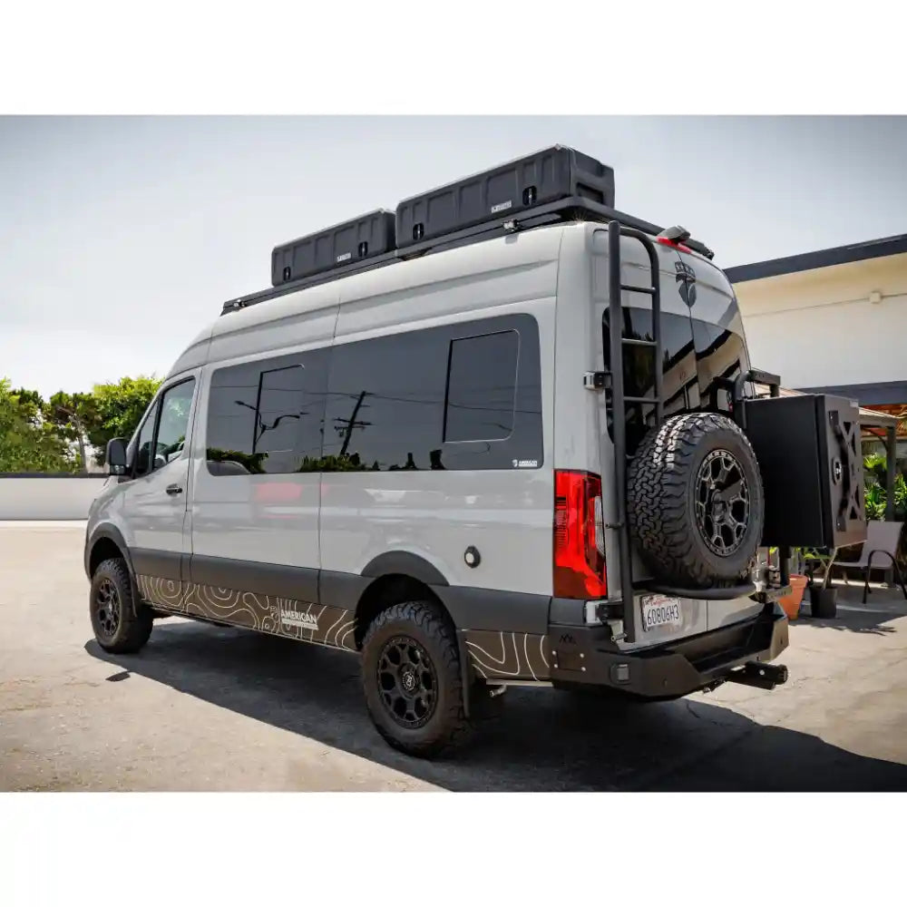 ACS ROOF Core rack on Sprinter 144 during off-road travel
