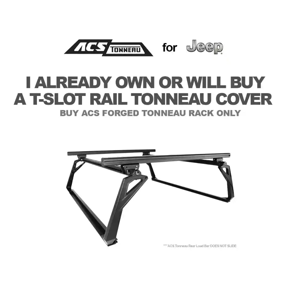 ACS Tonneau rack for Jeep with text on a white background
