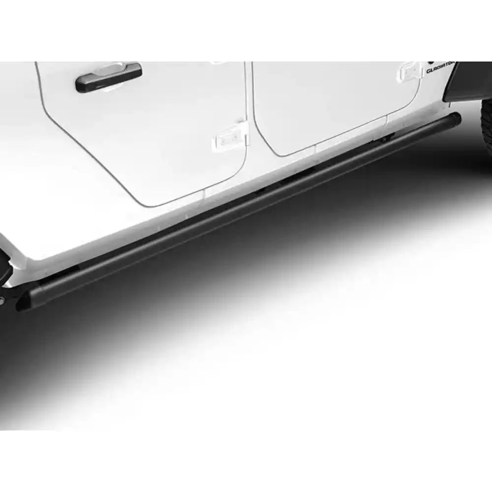 AMP Research PowerStep retracted under Jeep Gladiator door