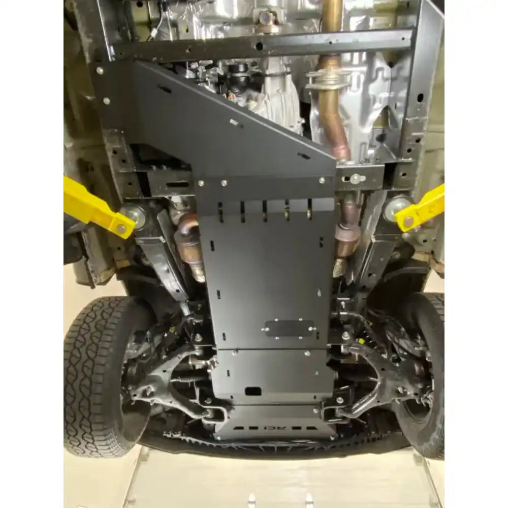 Angled black multi-panel protection
