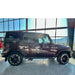 Angled shot of heavy-duty black step slider bracket on G-Class
