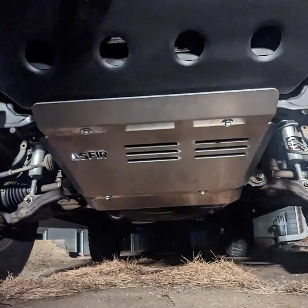 Asfir 4x4 100% bolt-on 4-piece skid plate system on Toyota 4Runner chassis