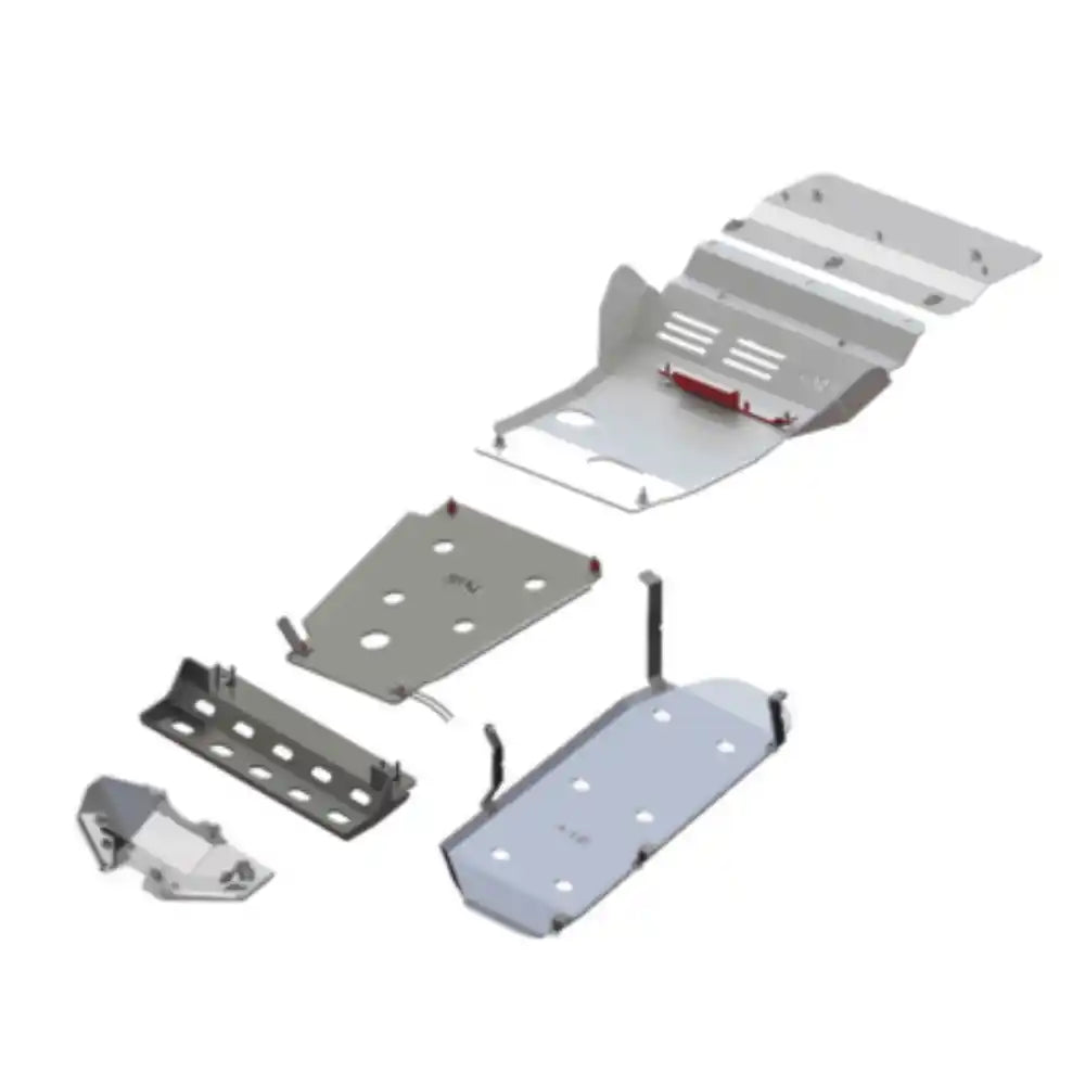 Asfir 4x4 5-piece full skid plate kit for Toyota 4Runner bare aluminum