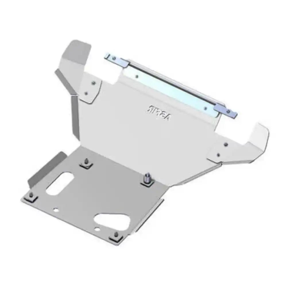 Asfir 4x4 Ford Bronco front skid plate mounted under OE plastic bumper