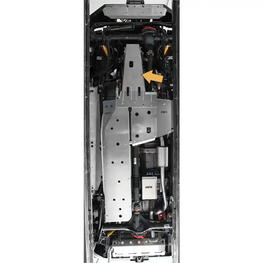 Asfir 4x4 Jeep Wrangler JK Engine and Transmission Skid Plate Underbody View