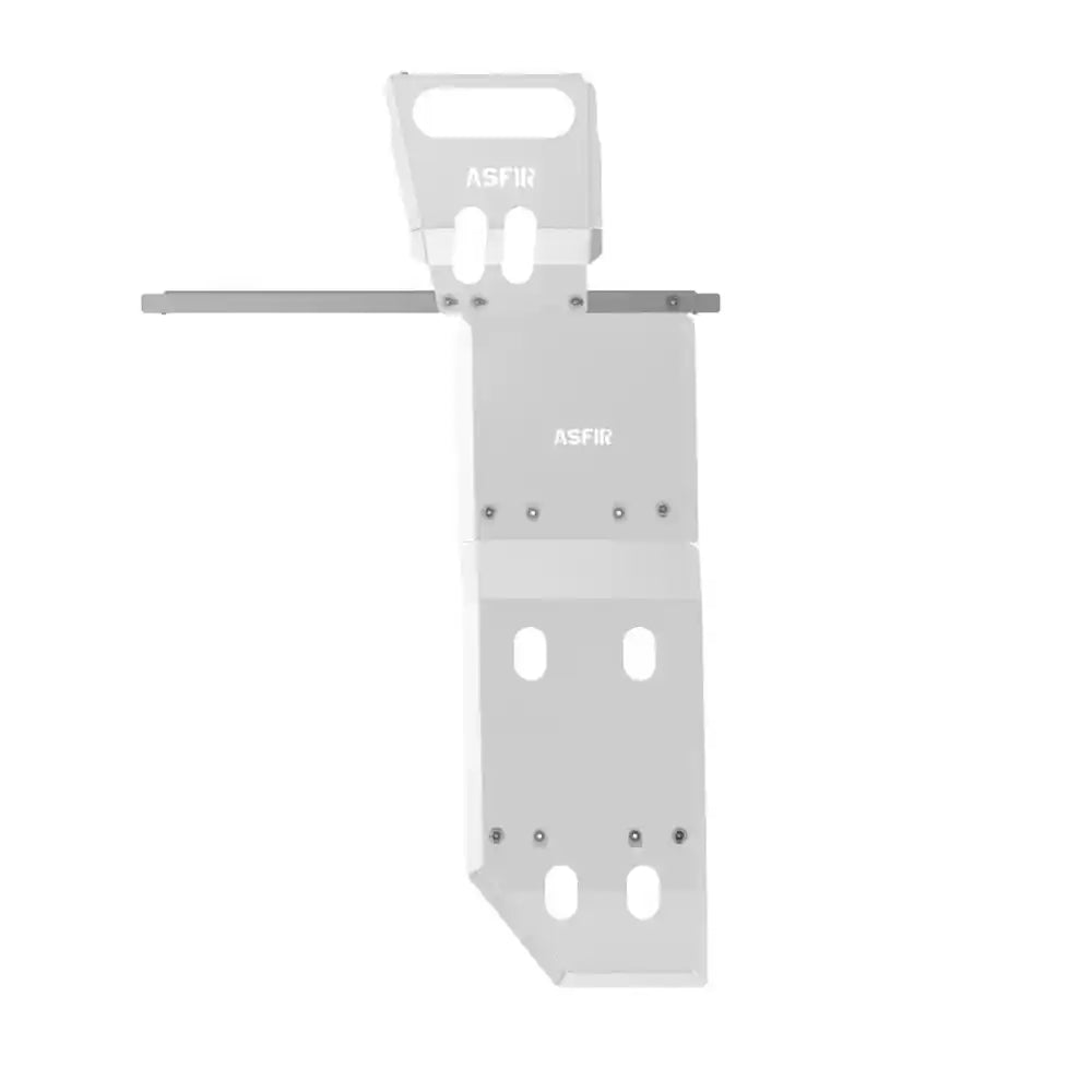 Asfir 4x4 Toyota FJ Cruiser transfer case & fuel tank skid plate bare aluminum isolated
