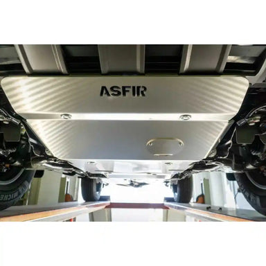 Asfir 4x4 aluminum front skid plate installed on Toyota Land Cruiser 250 and 4Runner
