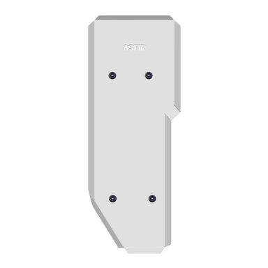 Asfir 4x4 high-strength aluminum fuel tank guard side view for Tacoma TRD no-drill