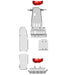 Asfir product diagram of the 6-piece skid plate kit.