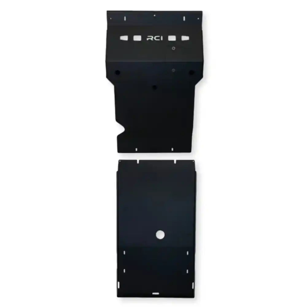 Black RCI full engine skid plate front view