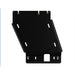 Black RCI transfer case skid plate alone, front view with mounting holes