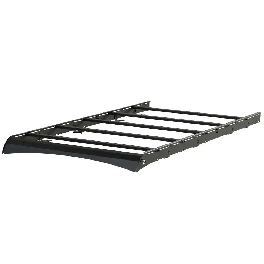 Black metal roof rack on a white background