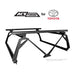 Black metal bed rack with ACS Forged and Toyota logos on a white background