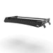 Black metal rack on a white background
