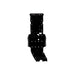 Black powder-coated RCI transfer case skid plate isolated view