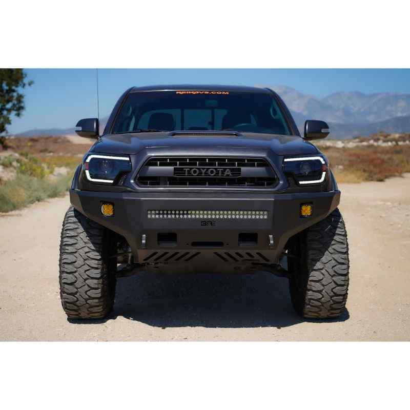Body Armor 2005-2015 Toyota Tacoma Pro Series Front Winch Bumper Installed View