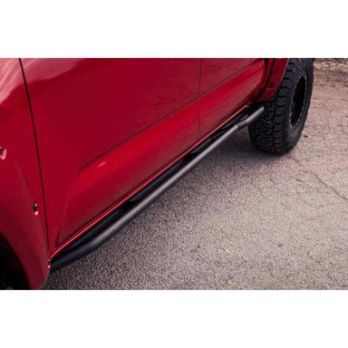 Body Armor 2005-2023 Toyota Tacoma Double Cab Short Bed Revo Rock Sliders Installed View