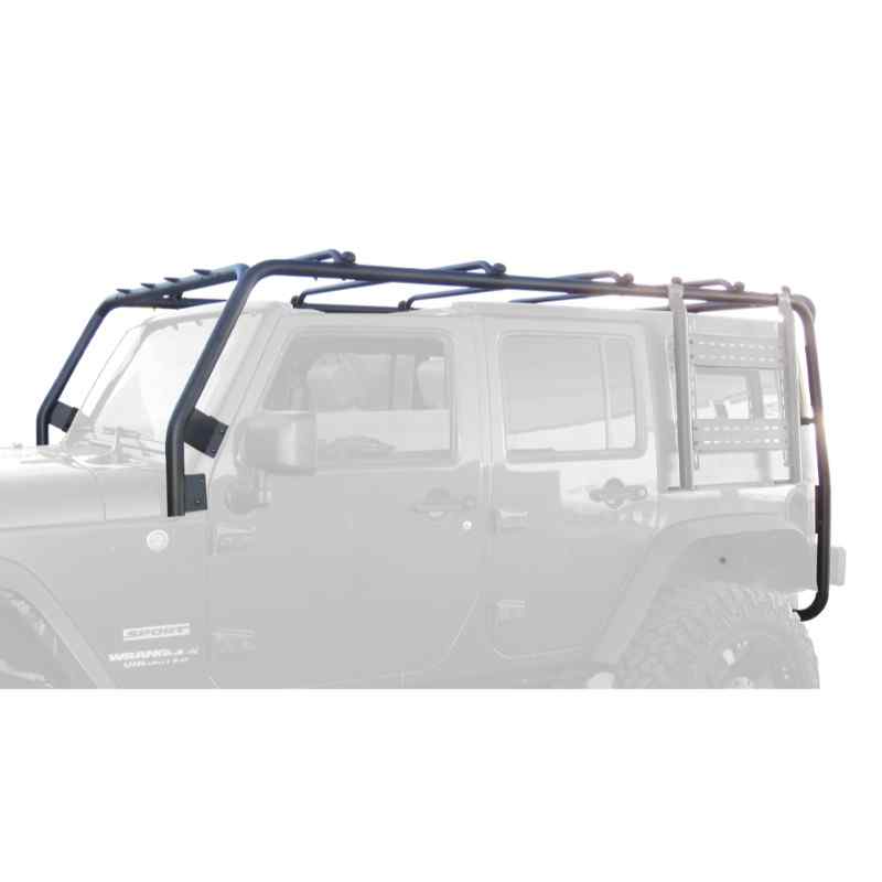 Body Armor 2007-2018 Jeep Wrangler JK 4 Door Cargo Roof Rack Mounted View