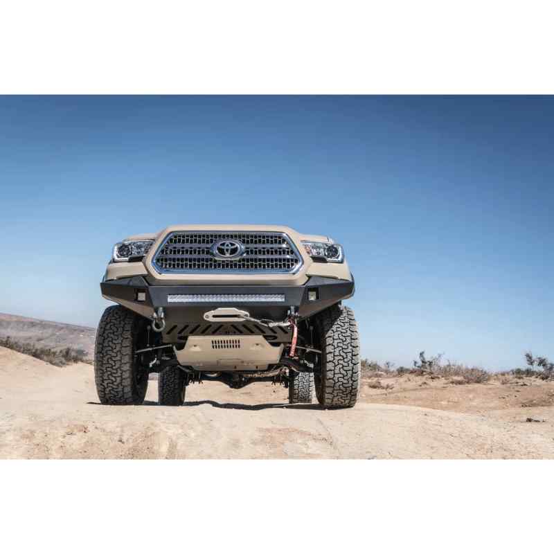 Body Armor 2016-2023 Toyota Tacoma Pro Series Front Winch Bumper Installed  View