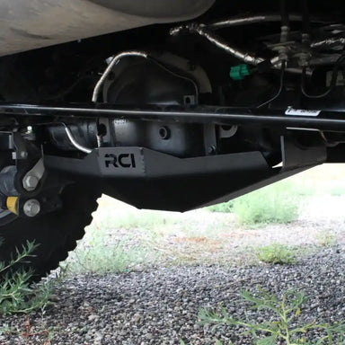 Bronco differential skid plate installed rear view